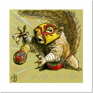 Luchador Squirrel: Go Nuts! (Park Wild) Posters and Art